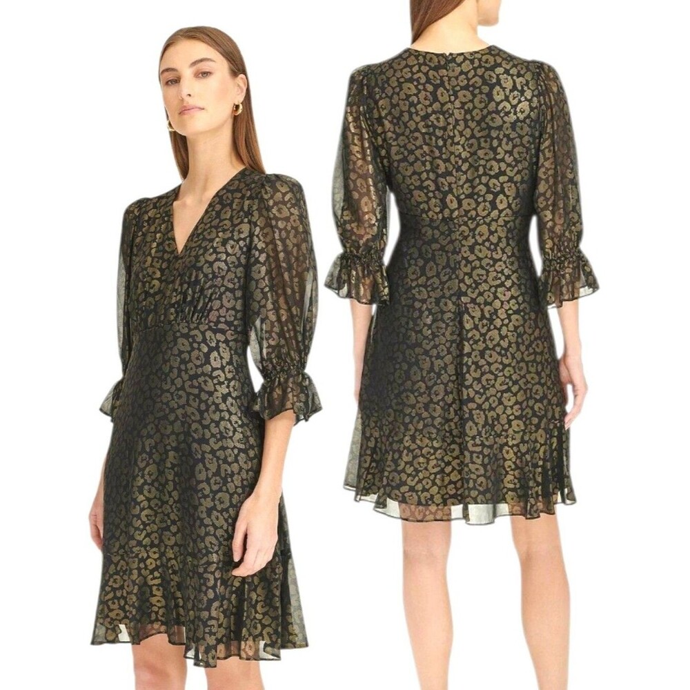Harper Rose Black Dress with Gold Accent Women's Harper Rose 3/4 Sleeve